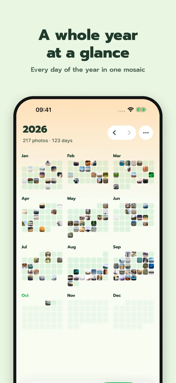 The whole year on one screen